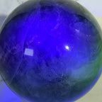 Deep Green Fluorite Sphere - From Brazil