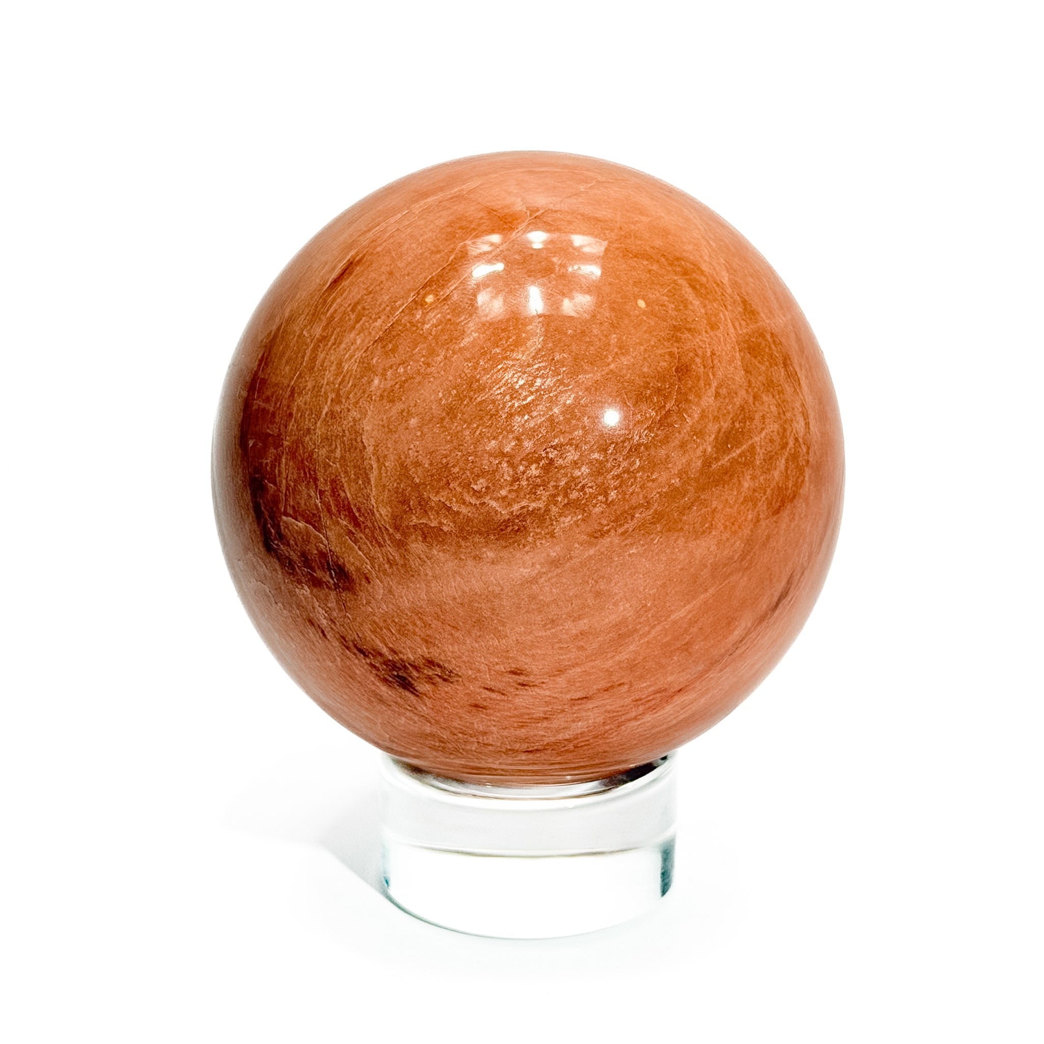 Flashy Peach Moonstone Sphere