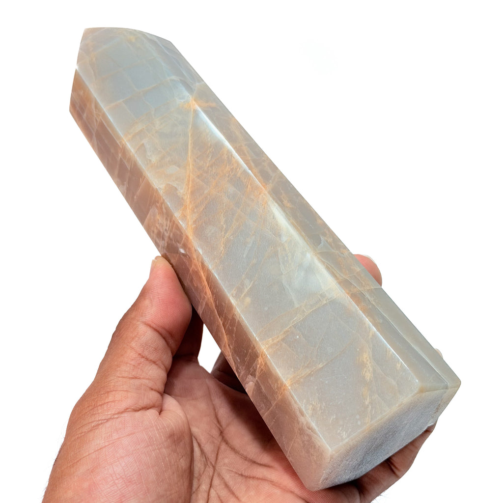 Flashy Peach Moonstone Tower