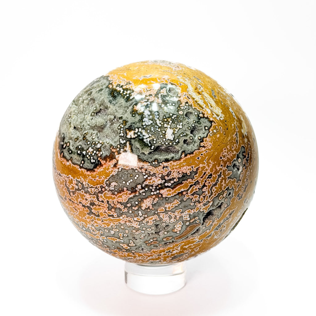 Ocean Jasper Sphere - Orbicular 8th vein