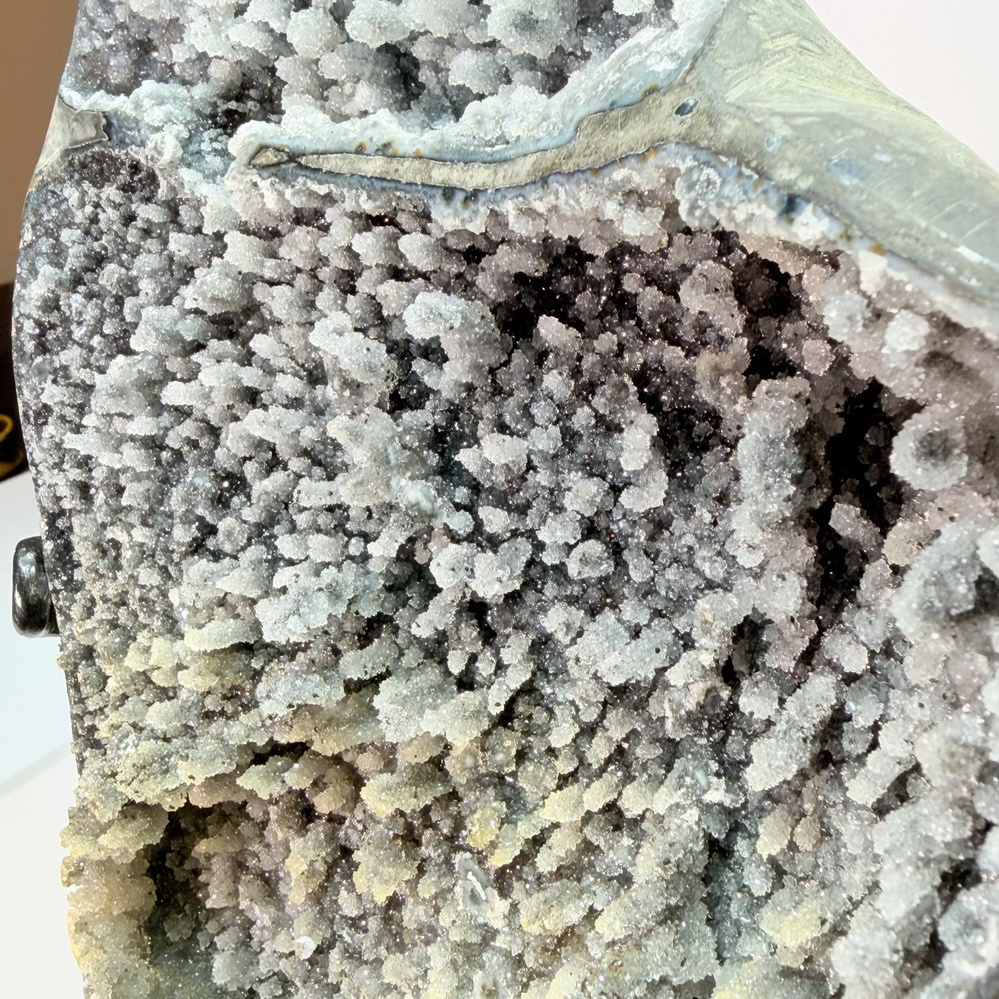 Silver Gray Amethyst on Stand - From Uruguay