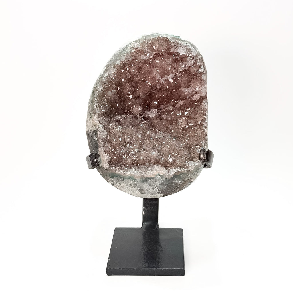 Pink Champagne Amethyst on Stand - From Uruguay