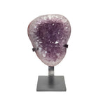 Clear Amethyst with Purple Tones on Stand - From Uruguay