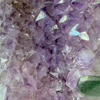 Clear Amethyst with Purple Tones on Stand - From Uruguay