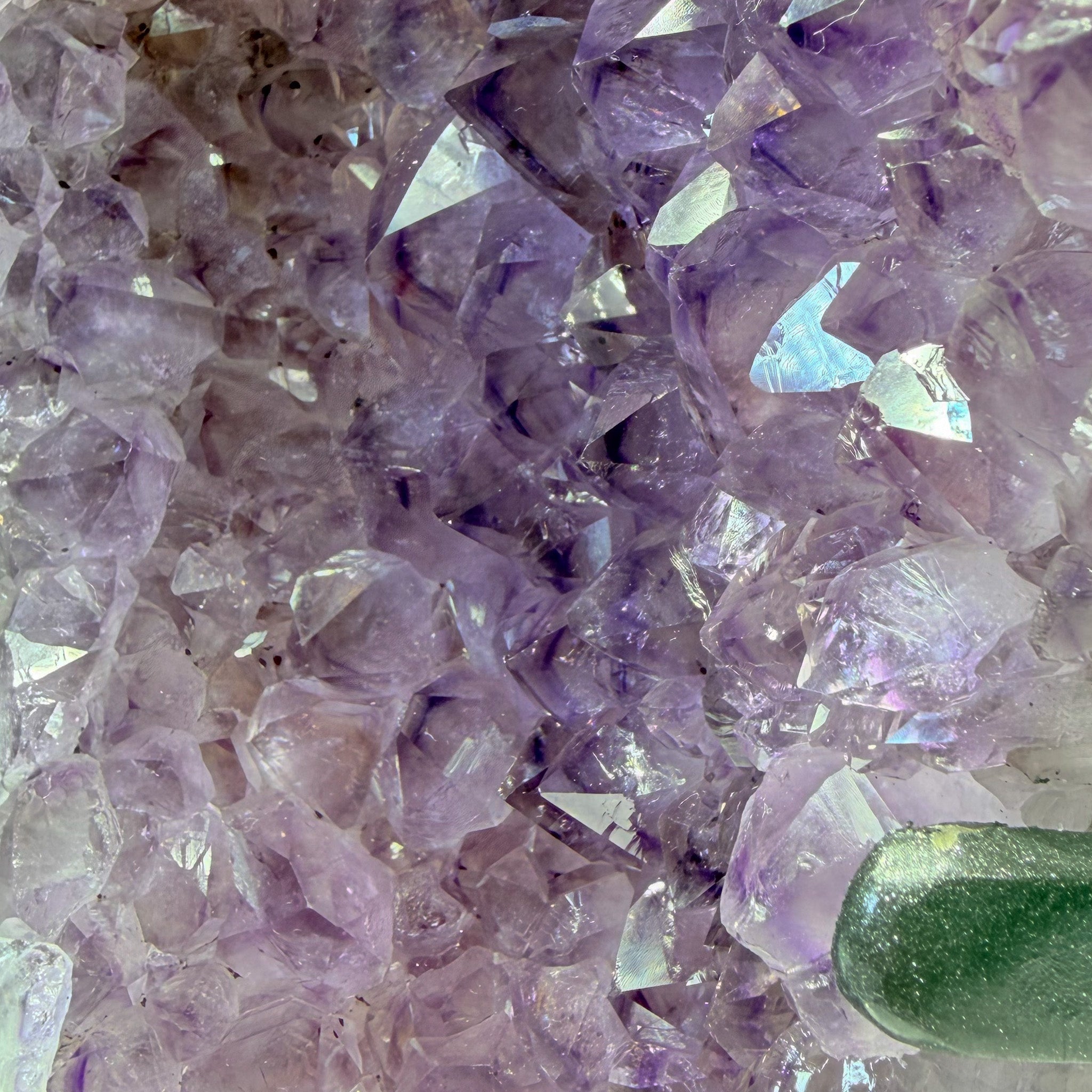 Clear Amethyst with Purple Tones on Stand - From Uruguay