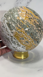 Ocean Jasper Sphere - Orbicular 8th vein
