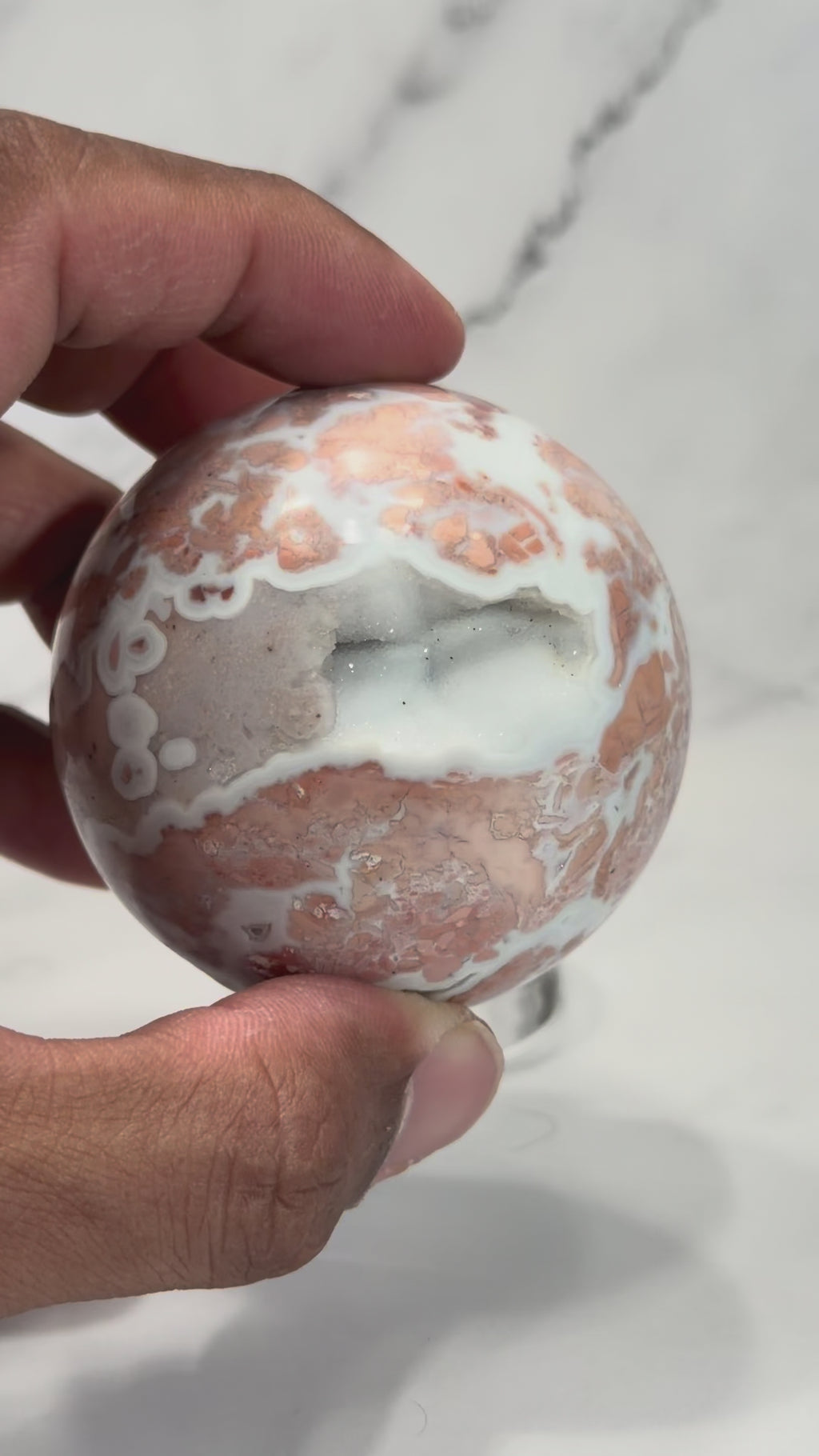 Cotton Candy Agate Sphere - From Mexico